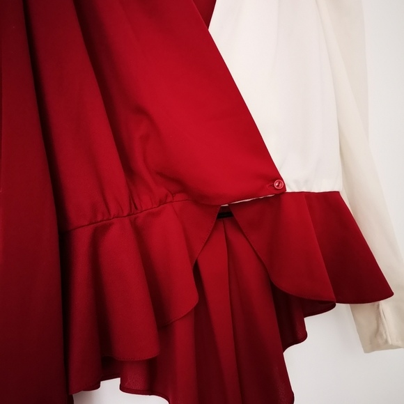 Vintage asymmetrical, colour-block wrap bl… - Picture 5 of 9